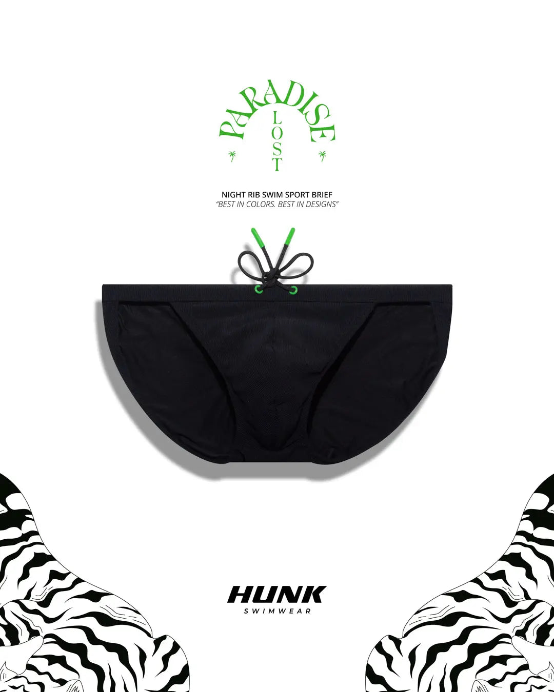 Night Rib Swim Sport Brief - HUNK Menswear