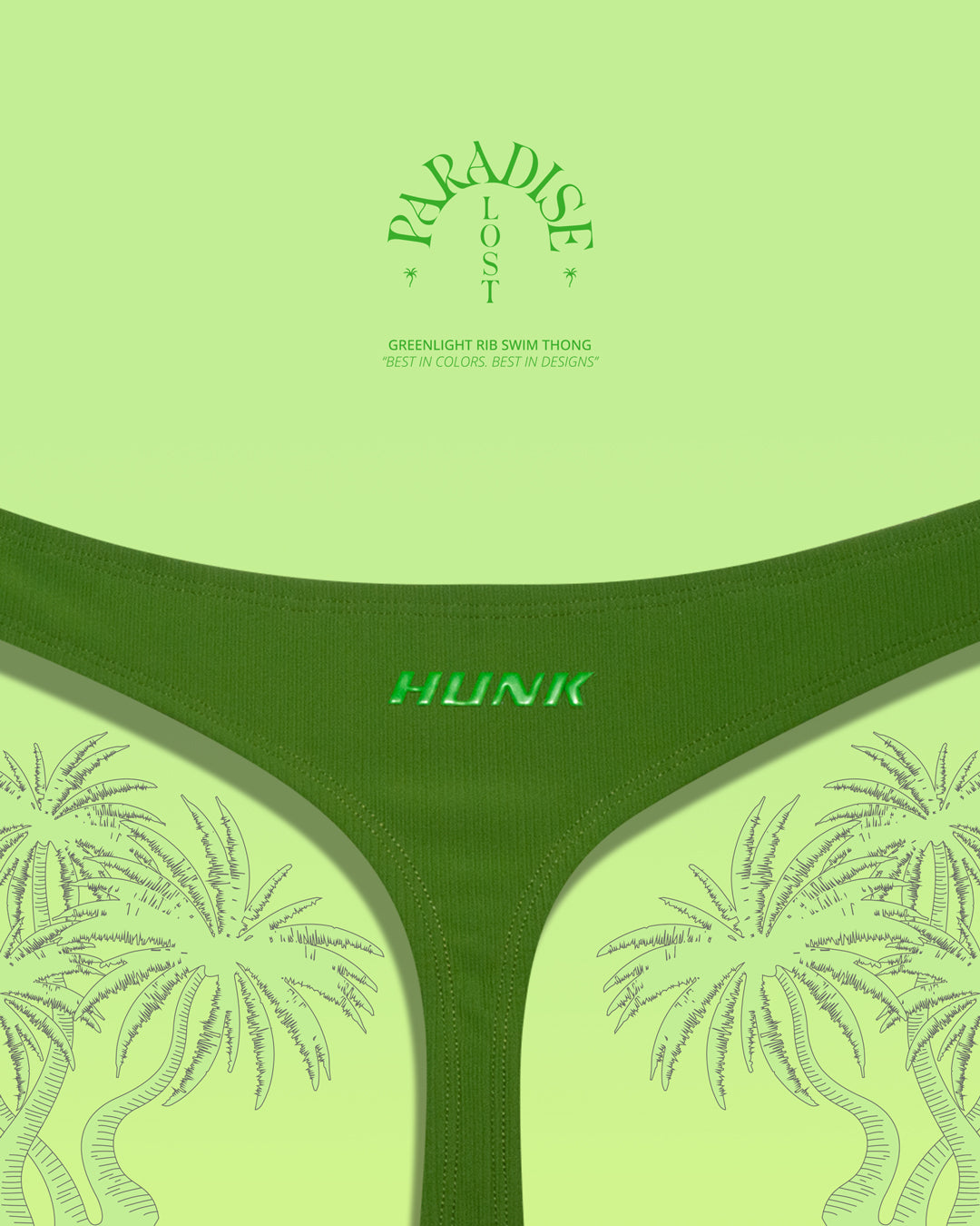 Greenlight Rib Swim Thong - HUNK Menswear