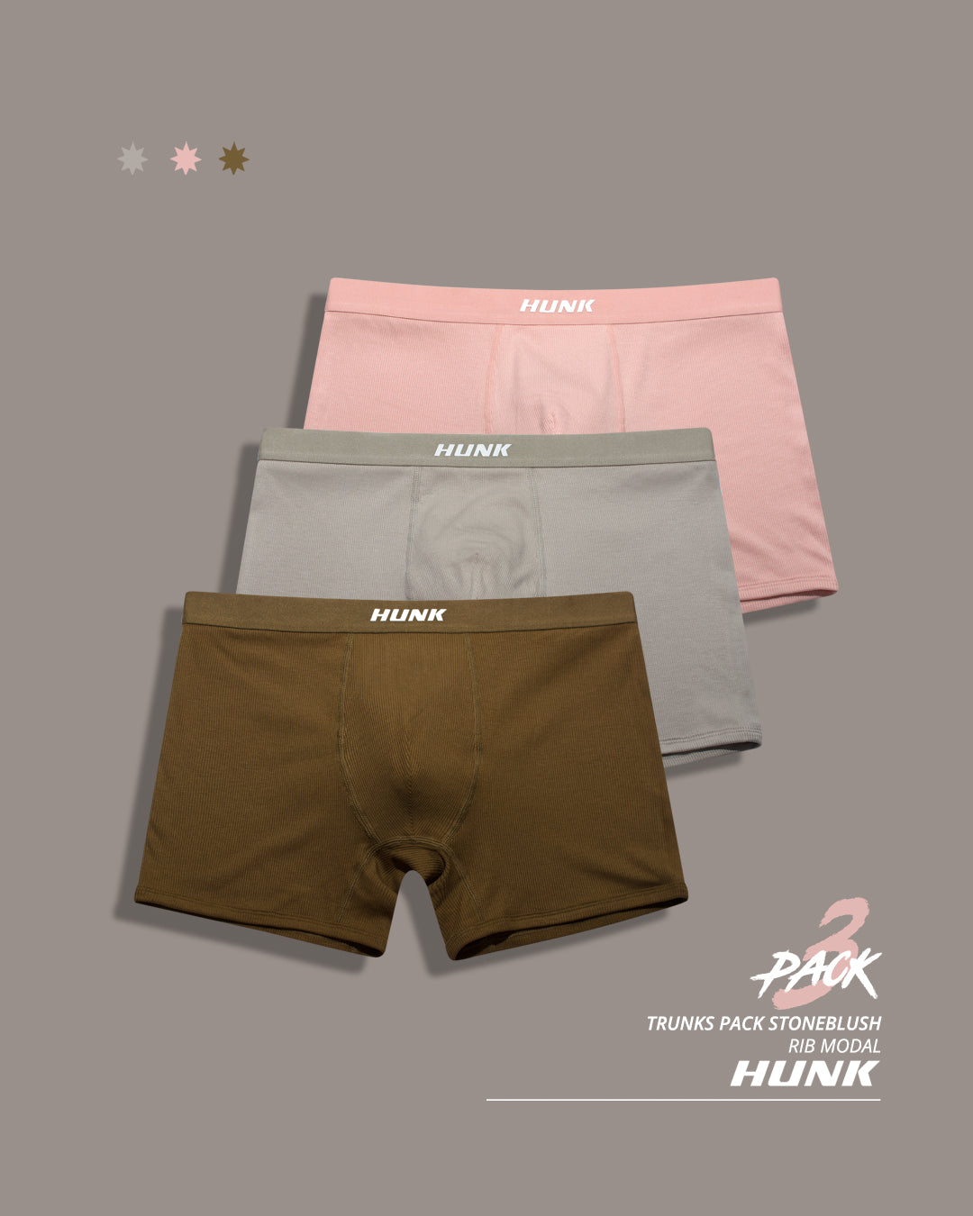 Stoneblush 3-pack Boxers